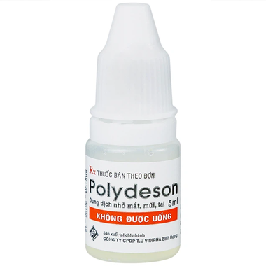 Thuốc nhỏ mắt, mũi, tai Polydeson Vidipha điều trị viêm kết mạc, viêm mí mắt, viêm xoang (5ml)
