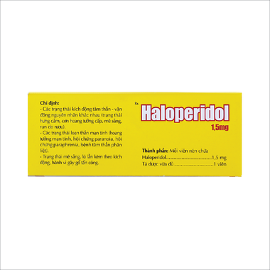 Thuốc Haloperidol 1.5mg Danapha điều trị tâm thần phân liệt (10 vỉ x 25 viên)