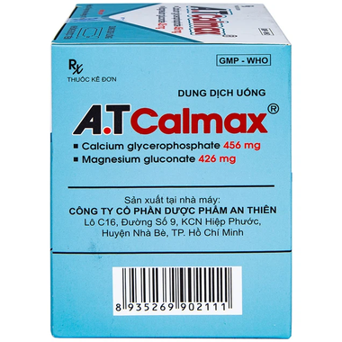 Dung dịch uống A.T Calmax 500 An Thiên bổ sung canxi (30 ống x 10ml)