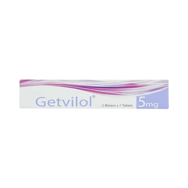 Thuốc Getvilol 5mg Getz điều trị tăng huyết áp vô căn (2 vỉ x 7 viên)