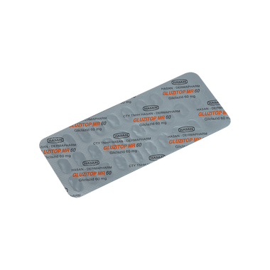 Thuốc Gluzitop MR 60 Hasan điều trị đái tháo đường tuýp 2 (2 vỉ x 30 viên)