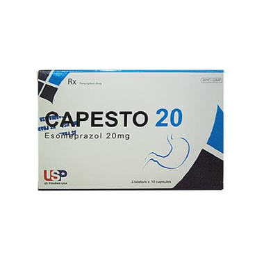 Thuốc Capesto 20mg điều trị trào ngược dạ dày, thực quản (3 vỉ x 10 viên)