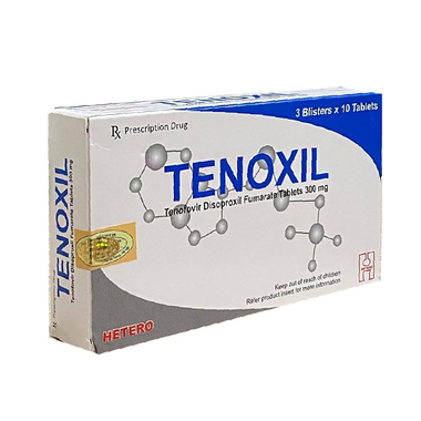 Thuốc Tenoxil 300mg điều trị viêm gan B mạn tính (3 vỉ x 10 viên)