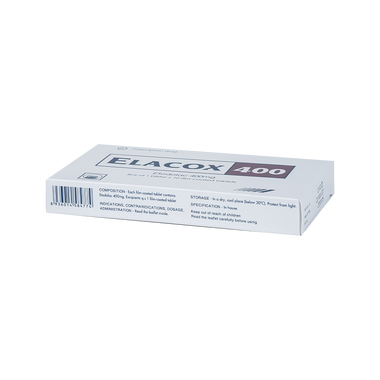 Thuốc Elacox 400 Điều Trị Triệu Chứng Thoái Hoá Khớp, Viêm Khớp Dạng Thấp Cấp Hay Mạn Tính (Hộp 1 Vỉ X 10 Viên)