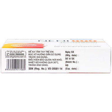 Viên nén Neni 800 DHG điều trị triệu chứng chóng mặt, nhức đầu, mê sảng nặng (3 vỉ x 10 viên)