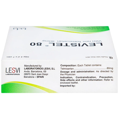 Thuốc Levistel 80mg hỗ trợ điều trị tăng huyết áp, suy tim (Hộp 28 viên)