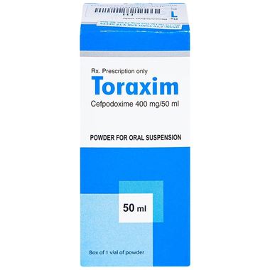 Bột pha hỗn dịch uống Toraxim 400mg/50ml Deltapharm điều trị các chứng nhiễm khuẩn (50ml)