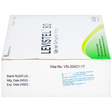 Thuốc Levistel 80mg hỗ trợ điều trị tăng huyết áp, suy tim (Hộp 28 viên)