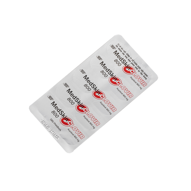 Thuốc MedSkin Clovir 800 điều trị nhiễm virus Herpes simplex, bệnh thủy đậu, viêm do Zona (3 vỉ x 10 viên)