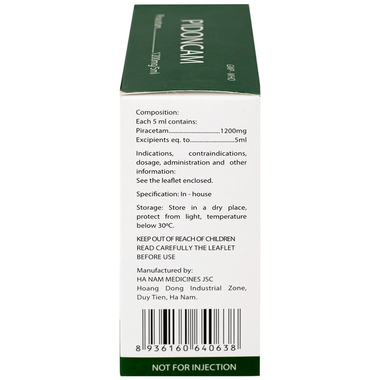 Thuốc Pidoncam 1200mg/5ml điều trị triệu chứng chóng mặt, suy giảm trí nhớ (20 ống x 5ml)