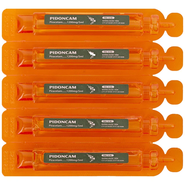 Thuốc Pidoncam 1200mg/5ml điều trị triệu chứng chóng mặt, suy giảm trí nhớ (20 ống x 5ml)