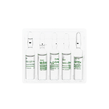 Nước cất pha tiêm Vidipha hòa tan thuốc tiêm bột (100 ống x 5ml)