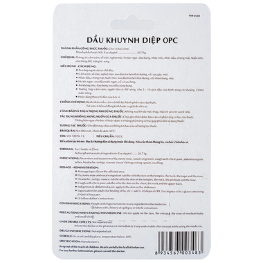 Dầu Khuynh Diệp hỗ trợ cảm cúm, sổ mũi, nghẹt mũi (25ml)