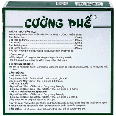 Thực phẩm bảo vệ sức khỏe Cường Phế (10 ống x 10ml)