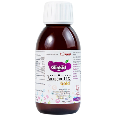 Thực phẩm bảo vệ sức khỏe Ginkid Ăn Ngon 11X Gold (125ml)