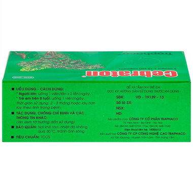 Thuốc Cebraton phòng và điều trị suy giảm trí nhớ (5 vỉ x 10 viên)