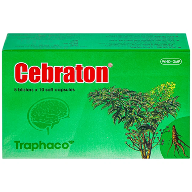 Thuốc Cebraton phòng và điều trị suy giảm trí nhớ (5 vỉ x 10 viên)