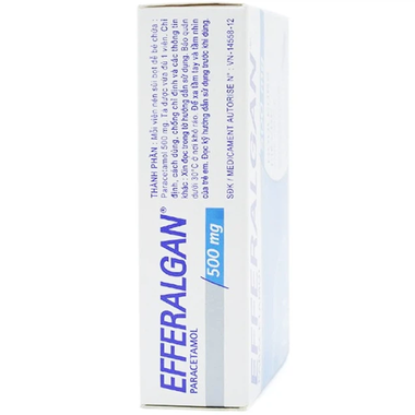 Thuốc Efferalgan 500mg giúp giảm đau, hạ sốt (4 vỉ x 4 viên)