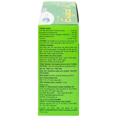 Thuốc Eugica DHG hỗ trợ điều trị ho, đau họng, sổ mũi (10 vỉ x 10 viên)