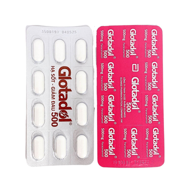 Thuốc Glotadol 500Mg Glomed Hỗ Trợ Giảm Đau, Hạ Sốt (10 Vỉ X 10 Viên)
