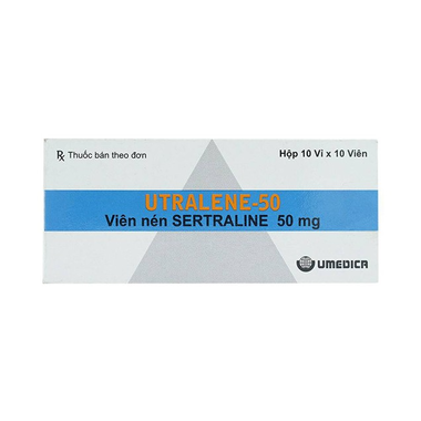 Thuốc Utralene 50mg Umedica điều trị trầm cảm (10 vỉ x 10 viên)