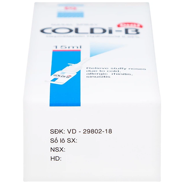 Thuốc xịt Coldi-B giảm các triệu chứng ngạt mũi, sổ mũi (15ml)