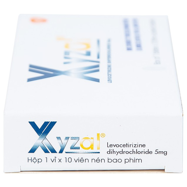 Thuốc Xyzal 5mg GSK giảm viêm mũi dị ứng, mày đay (1 vỉ x 10 viên)