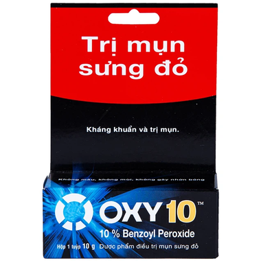 Thuốc bôi ngoài da Oxy 10 hỗ trợ điều trị mụn bọc, mụn sưng đỏ tuýp 10g