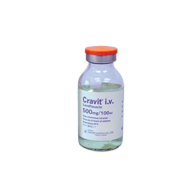 Thuốc Cravit 500mg/100ml Điều Trị Nhiễm Trùng Đường Hô Hấp Và Tiết Niệu (Hộp 1 Chai 100ml)