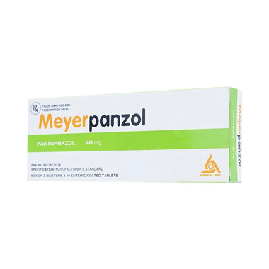 Thuốc Meyerpanzol 40mg điều trị viêm thực quản trào ngược (3 vỉ x 10 viên)