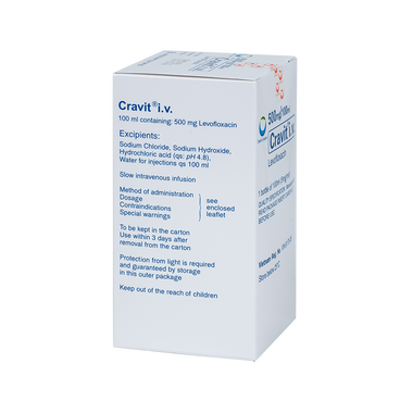 Thuốc Cravit 500mg/100ml Điều Trị Nhiễm Trùng Đường Hô Hấp Và Tiết Niệu (Hộp 1 Chai 100ml)