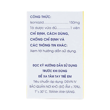 Thuốc Meko INH 150 phòng và điều trị lao phổi (100 viên)