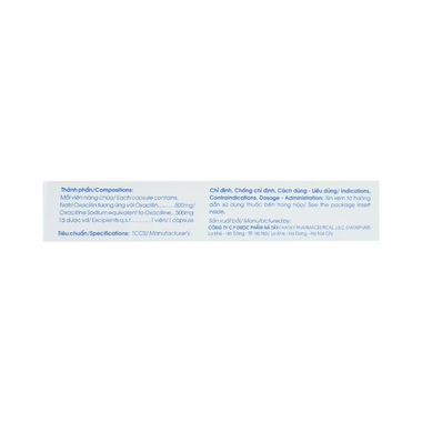 Thuốc Euvioxcin 500mg Hataphar trị nhiễm khuẩn (2 vỉ x 10 viên)