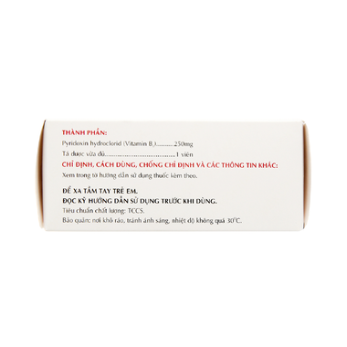 Thuốc Vitamin B6 250mg Mekophar điều trị thiếu hụt Vitamin B6 (10 vỉ x 10 viên)