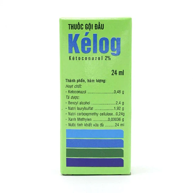 Thuốc gội đầu Kelog điều trị gàu, nấm tóc, viêm ngứa và bong vảy da đầu (24ml)
