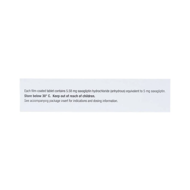 Viên nén Onglyza 5mg AstraZeneca hỗ trợ ăn kiêng, kiểm soát đường huyết (2 vỉ x 14 viên)