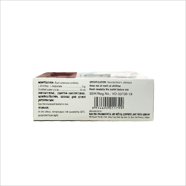 Thuốc tiêm Livethine 5g/10ml điều trị xơ gan, gan nhiễm mỡ, viêm gan (10 ống x 10ml)