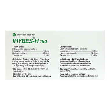 Thuốc Ihybes 150mg Điều Trị Tăng Huyết Áp Động Mạch Vô Căn (Hộp 3 Vỉ X 10 Viên)
