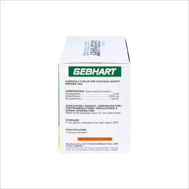 Gel uống Gebhart điều trị triệu chứng cơn đau dạ dày (30 gói x 10g)