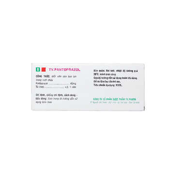 Thuốc TV. Pantoprazol 40mg trị trào ngược dạ dày, thực quản (3 vỉ x 10 viên)
