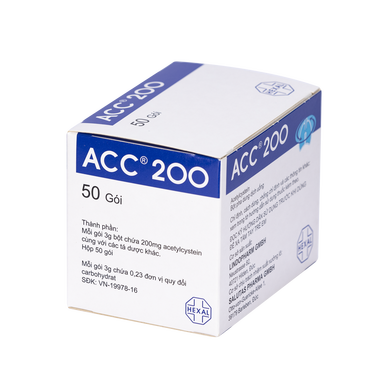 Thuốc ACC 200 Tiêu Nhầy Trong Bệnh Phế Quản-Phổi Cấp Và Mãn Tính (Hộp 50 Gói)