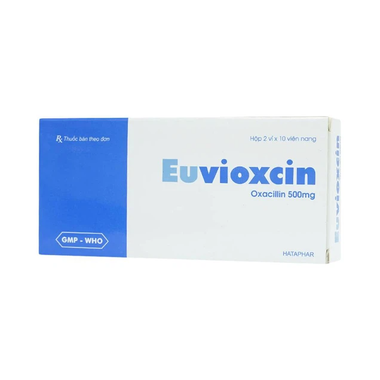 Thuốc Euvioxcin 500mg Hataphar trị nhiễm khuẩn (2 vỉ x 10 viên)