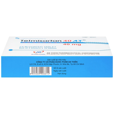 Thuốc Telmisartan 40 A.T An Thiên điều trị tăng huyết áp (3 vỉ x 10 viên)