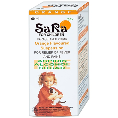 Thuốc Sara Organge hạ sốt và giảm đau (60ml)