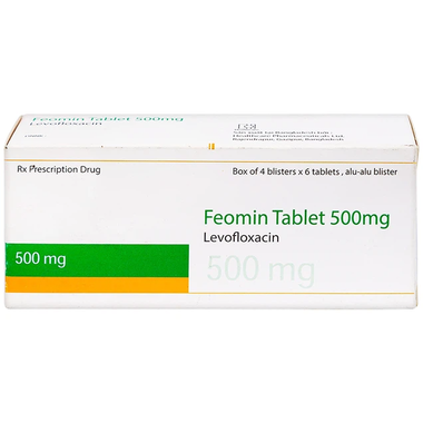 Thuốc Feomin 500mg điều trị nhiễm khuẩn (6 vỉ x 4 viên)
