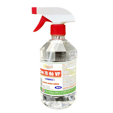 Cồn 70 độ Vĩnh Phúc có vòi xịt diệt khuẩn dụng cụ y tế, bề mặt trong y tế (1000ml)