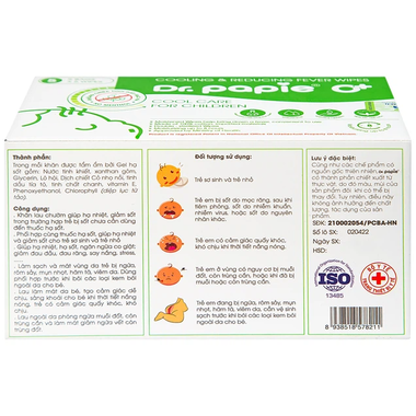 Khăn hạ sốt DR.Papie 0+ giảm nhiệt an toàn cho bé từ 0 tháng tuổi (5 túi x 5 khăn)Khăn hạ sốt DR.Papie 0+ giảm nhiệt an toàn cho bé từ 0 tháng tuổi (5 túi x 5 khăn)