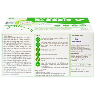 Khăn hạ sốt DR.Papie 0+ giảm nhiệt an toàn cho bé từ 0 tháng tuổi (5 túi x 5 khăn)