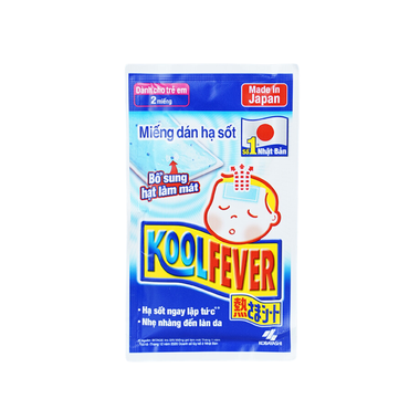 Miếng dán hạ sốt trẻ em Kool Fever (Hộp 8 gói x 2 miếng)