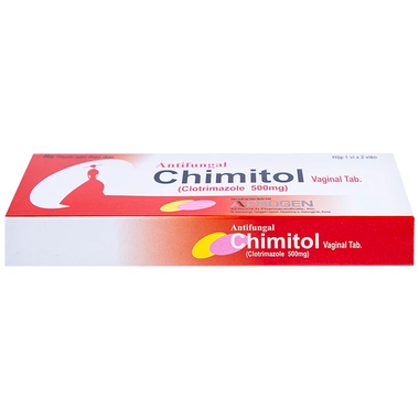 Thuốc đặt âm đạo Chimitol 500mg hỗ trợ điều trị viêm âm đạo do nấm (Hộp 2 viên)Thuốc đặt âm đạo Chimitol 500mg hỗ trợ điều trị viêm âm đạo do nấm (Hộp 2 viên)